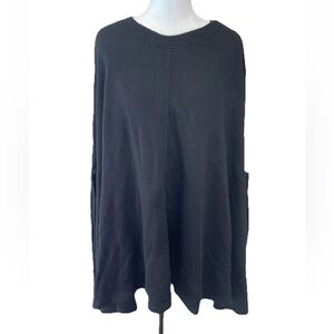 🆕 Bali Corp ladies NWT black knit pullover poncho one size fits most fall soft